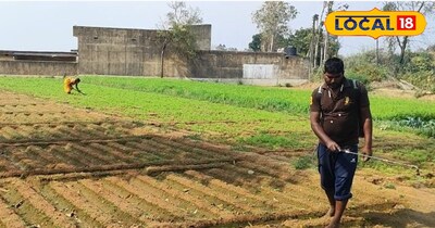 किसान की खेती करते तस्वीर