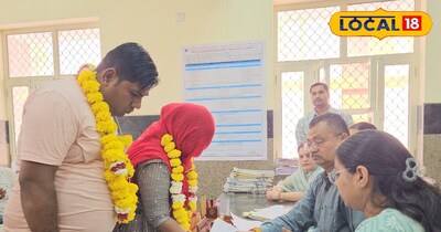 पति-पत्नी  ने कोर्ट में एक दूसरे को पहनाई वरमाला,मजिस्ट्रेट के सामने ली शपथ