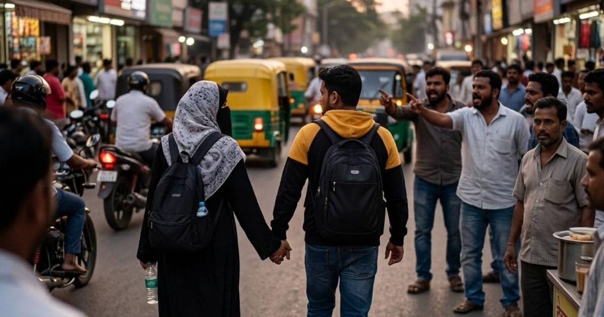 बुर्का और हिन्‍दू दोस्‍त संग हाथ में हाथ, रमजान के महीने में बेंगलुरु की सड़क पर निकली लड़की तो हो गया बवाल