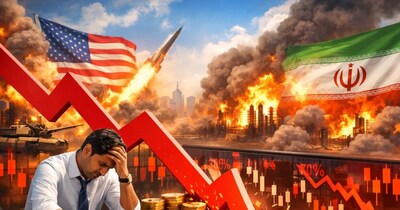 युद्ध के असर से बाजार टूटा, भारी गिरावट के बीच क्या करें निवेशक? (Image:AI)