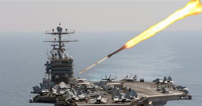 ईरानी मिसाइल से बचकर भागा अमेरिका का युद्धपोत
