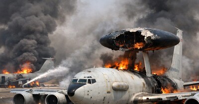 ईरान ने अमेरिका को दी गहरी चोट (AI से बनाई सांकेतिक तस्वीर)