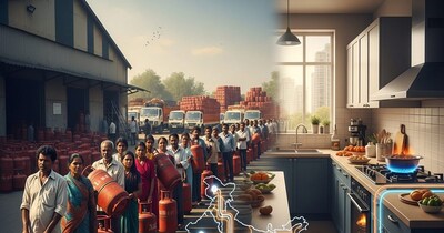 सरकार कह चुकी है कि एलपीजी की कोई कमी नहीं है फिर भी बहुत से लोग घबराए हुए है. (प्रतीकात्‍मक फोटो : एआई)