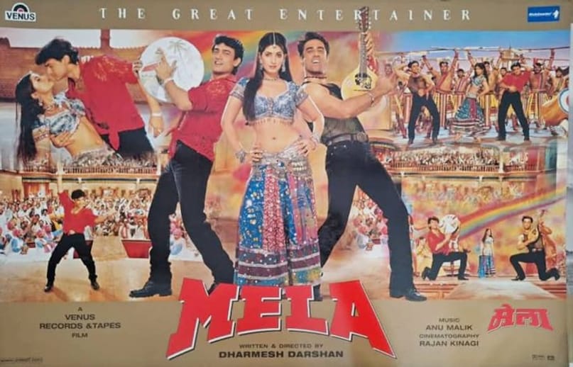Mela, Mela Box Office, Dharmesh Darshan, Mela Idea came from Sholay-Karawan, Mela hit or Flop, aamir Khan, Twinkle Khanna, Faisal Khan, Teenu Verma, मेला, मेला बॉक्स ऑफिस, धर्मेश दर्शन, मेला आइडिया शोले-कारवां से आया, मेला हिट या फ्लॉप, आमिर खान, ट्विंकल खन्ना, फैसल खान, टीनू वर्मा
