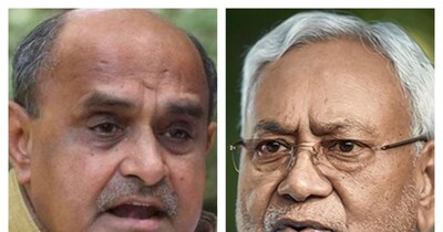पूर्व सांसद केसी त्यागी और बिहार के सीएम नीतीश कुमार की फोटो
