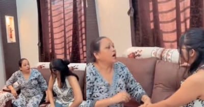 टैटू बनवाकर आई बेटी मां को आ गया गुस्सा( फोटो: X-@Warlock_Aditya)