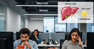 ऑफिस में डेस्क पर हमेशा स्नैक्स की भरमार. AI Photo