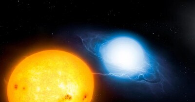 अंतरिक्ष में मिला रिकॉर्ड तोड़ने वाला 4 तारों का सिस्टम. (क्रेडिट: मार्क गार्लिक/SPL)