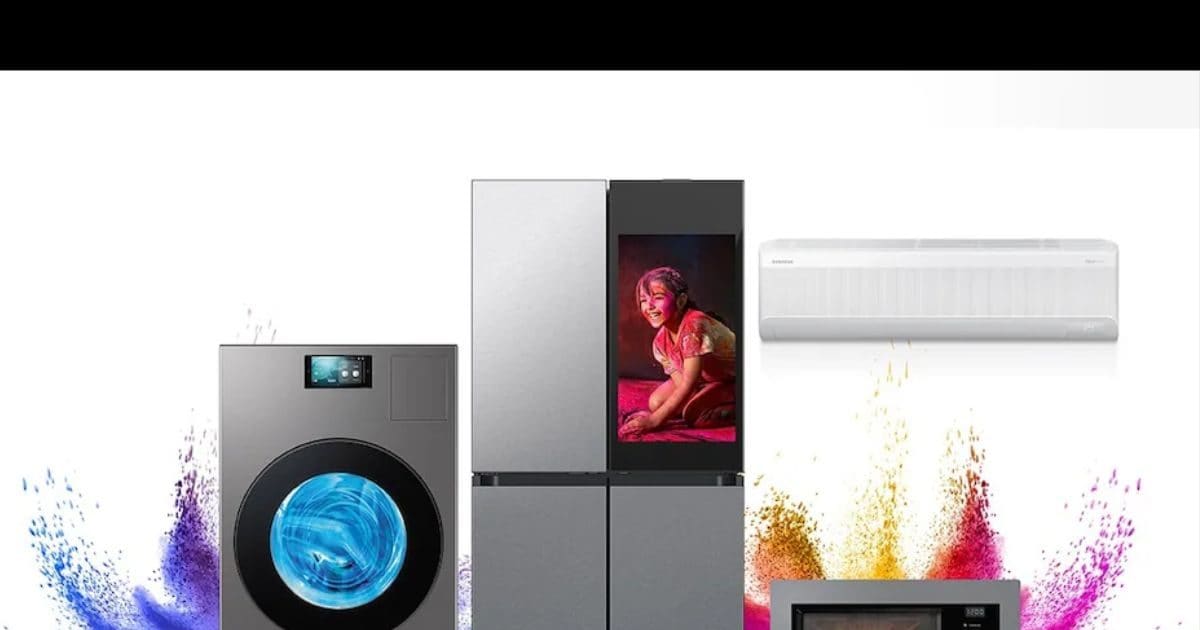 होली है सेल! सैमसंग AC, वाशिंग मशीन, फ्रिज सस्ते में, मिल रहा है ₹20,000 तक का कैशबैक