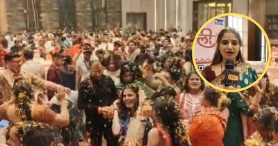 नोएडा में फूलों की होली: वृंदावन चंद्रोदय मंदिर में भक्ति और उल्लास का संगम.