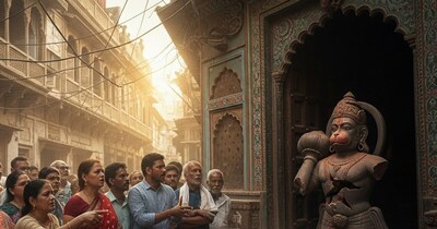 Outrage in Arrah's Sangam Tola after Lord Hanuman's idol damaged, crowd gathers