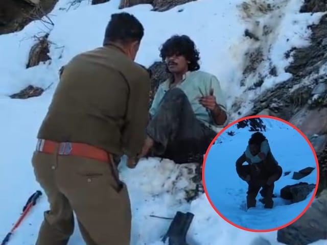 हिमाचल पुलिस को करोगे सलाम! बर्फ में फंसा पर्यटक, 3KM तक कंधे पर उठा बचाई जान