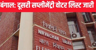 चुनाव आयोग ने बंगाल में दूसरी पूरक सप्लीमेंट्री वोटर लिस्ट जारी की.