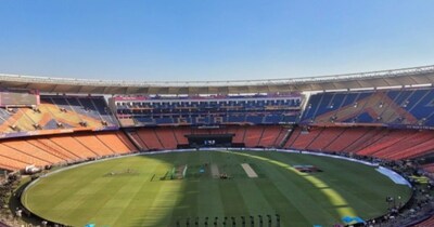 अहमदाबाद में नरेंद्र मोदी स्टेडियम को छावनी में तब्दील कर दिया गया है. 