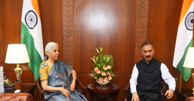 मुख्यमंत्री ठाकुर सुखविन्द्र सिंह सुक्खू ने आज नई दिल्ली में केंद्रीय वित्त मंत्री निर्मला सीतारमण से शिष्टाचार भेंट की.