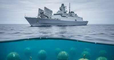 समुद्र में लगी माइन. (AI इमेज)