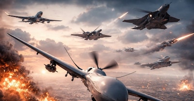 ड्रोन्स ने बदली जंग की परिभाषा! (AI Photo)