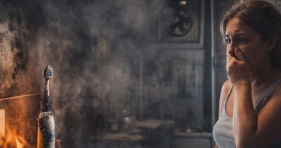 महिला के घर में फटा टूथब्रश(फोटो:Ai Generated image)