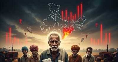 भारतीय किसान इस समय भारी कर्ज के बोझ तले दबे हुए हैं.  (Photo : AI)