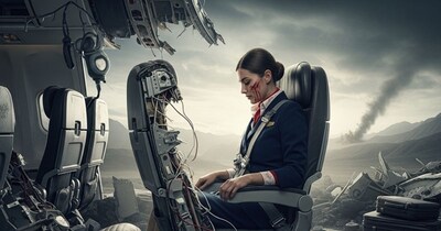 फ्लाइट अटेंडेंट की बची जान. (AI Generated)