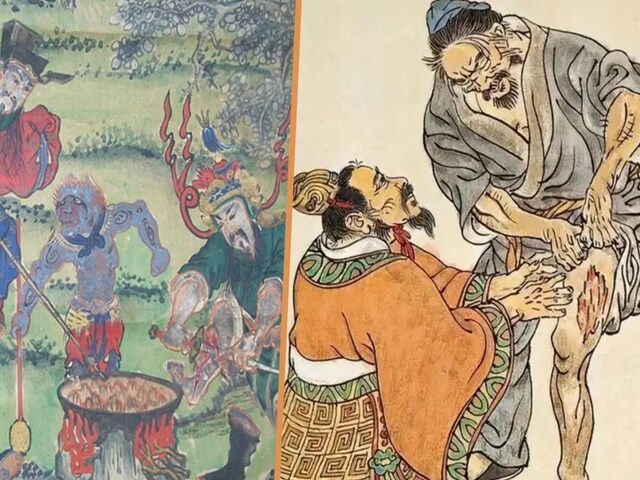 Creepy custom! Didn't take apples to sick relative's house, used to feed them their own meat 