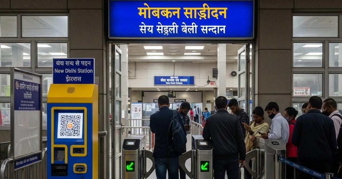 QR code ticket Indian Railways | R code entry system railway stations | New Delhi station QR code entry | festival rush crowd control Indian Rail