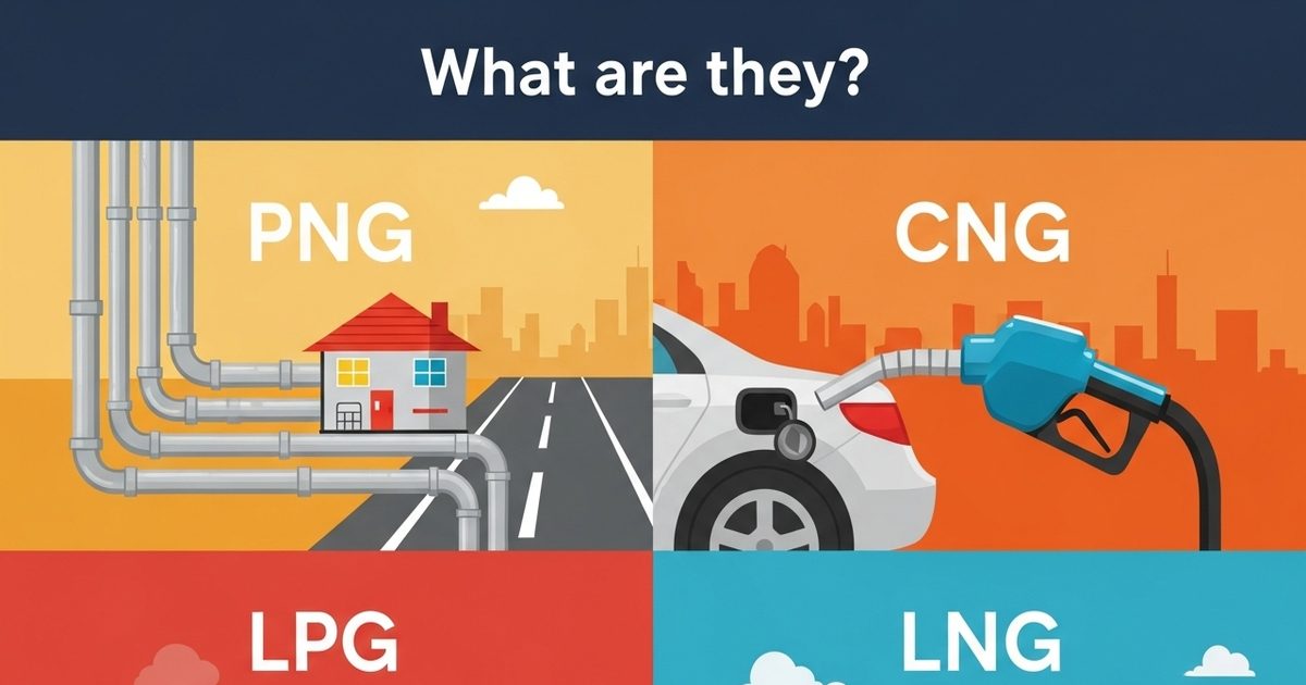 PNG, CNG, LPG और LNG क्या हैं, क्यों चर्चा में, इनमें क्या अंतर, भारत में कहां से आते हैं