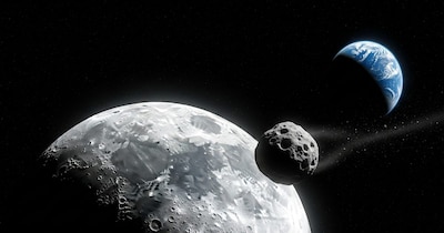 चंद्रमा और YR4 ऐस्टेरॉयड 