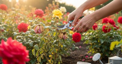 बदलते मौसम में मुरझा रहे हैं गुलाब के पौधे