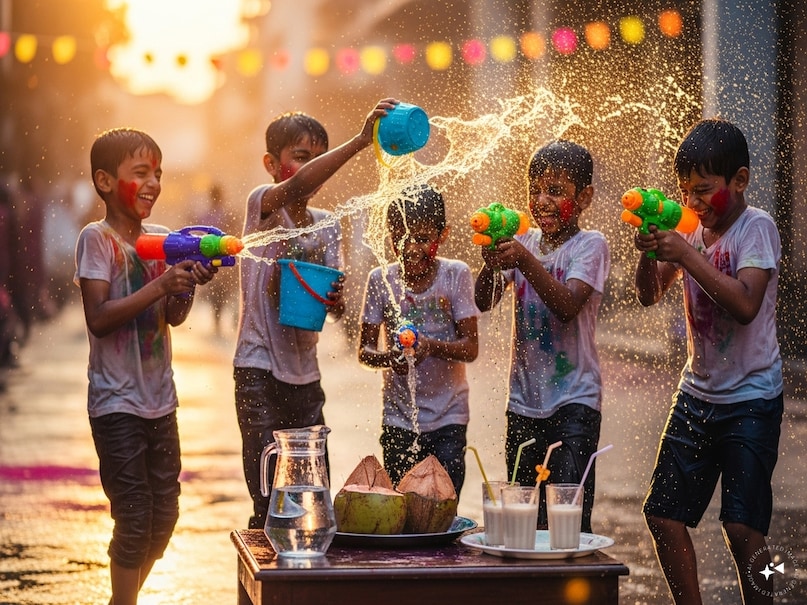 বাচ্চাদের ত্বক থেকে হোলির রঙ দূর করুন