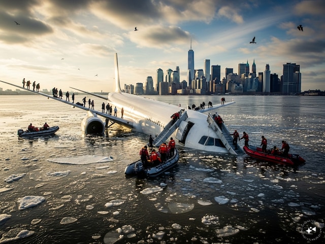Plane crashed in Hudson, crew-passengers saved their lives by swimming in icy water