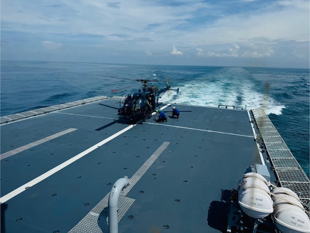 A huge gathering of navies of many countries was 7000 KM away from the place where the Iranian ship was destroyed.