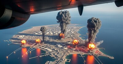 ईरान का खर्ग आइलैंड पर हमला.