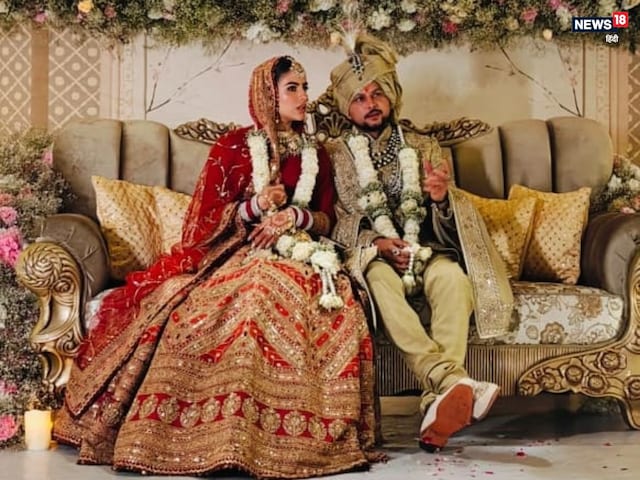 কুলদীপ যাদব গাঁটছড়া বাঁধলেন, লেহেঙ্গায় বংশিকাকে খুব সুন্দর লাগছিল