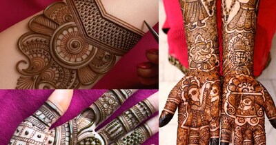 राजस्थानी ब्राइडल मेहंदी डिजाइन.