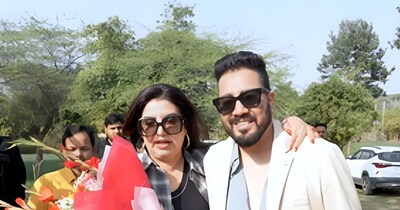 फराह खान को मीका सिंह ने अपने आलीशान घर की सैर कराई. (फोटो साभार: IANS)