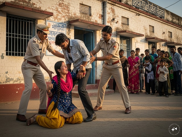 मैनपुरी में थाने के बाहर प्रेमिका का ड्रामा, घसीटते हुए ले गया परिवार, जानें 