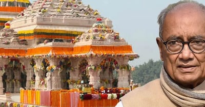 कांग्रेस नेता दिग्विजय सिंह ने राम मंदिर का किया दर्शन.
