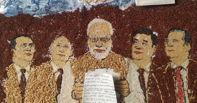 एमपी के एक किसान ने अपनी अनोखी कलाकृति से विश्‍व शांति का संदेश दिया है. 