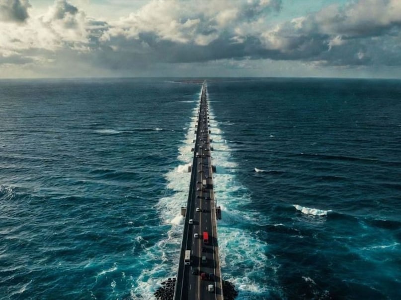 Passage du Gois, पैसेज डू गोइस, France unique road, फ्रांस की अनोखी सड़क, tidal road, ज्वारीय सड़क, Noirmoutier Island, नोइरमौतिए द्वीप