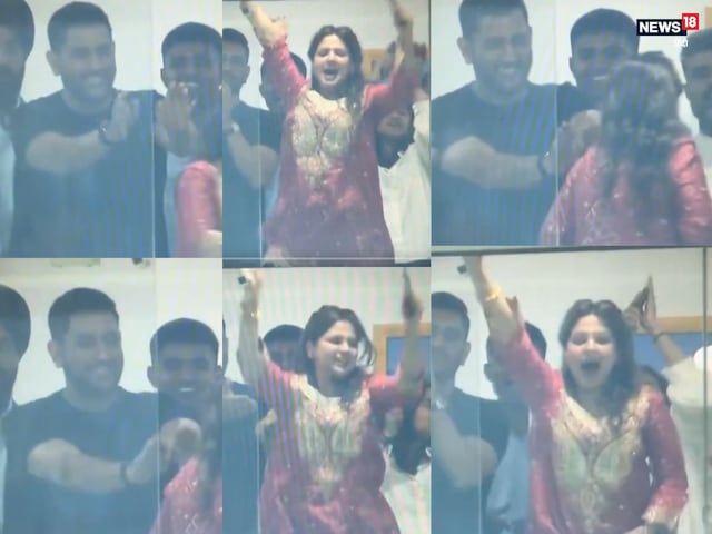 আরে বন্ধু, তুমি এখন চুপ করে বসো... ম্যাচের মাঝখানে ঝাঁপিয়ে পড়া সাক্ষীকে শান্ত করলেন ধোনি।