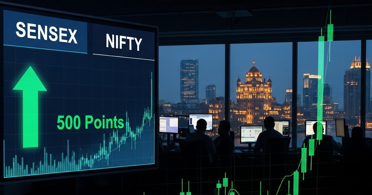 Stock Market Live : अमेरिका-इजरायल युद्ध की मार से उबरा बाजार, सेंसेक्‍स 498 अंक उछला