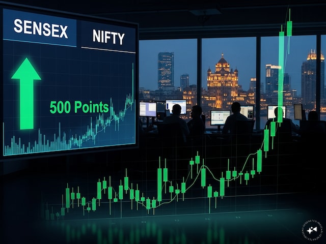 अमेरिका-इजरायल युद्ध की मार से उबरा बाजार, सेंसेक्‍स 498 अंक बढ़ा