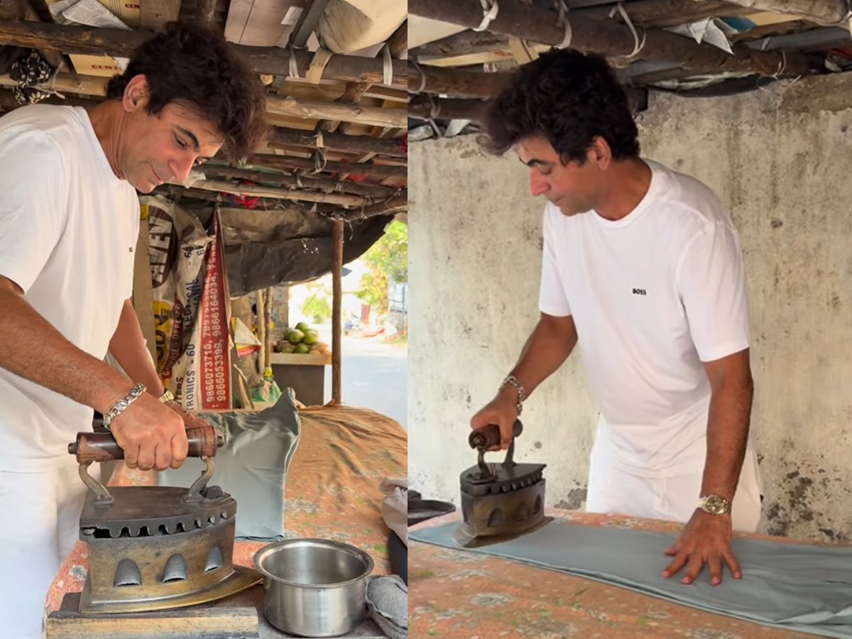 Sunil Grover becomes 'press wala'! Video of ironing pants on the roadside goes viral