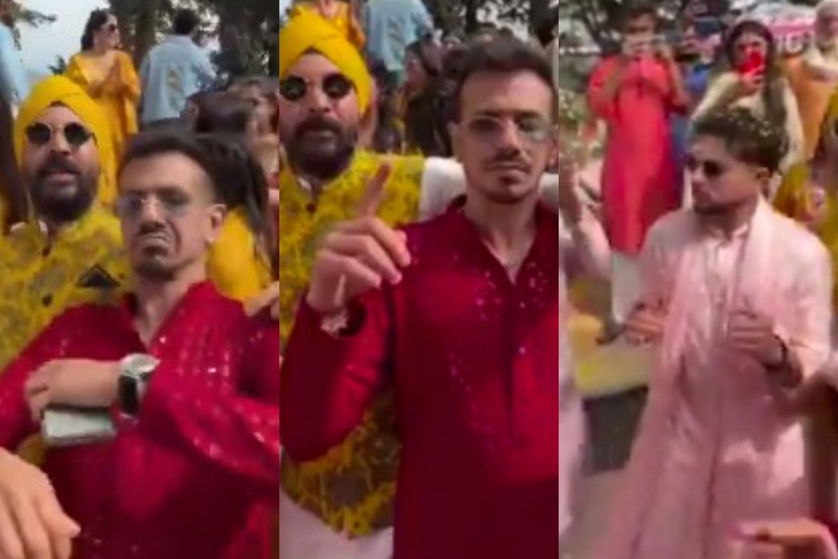 VIDEO: लाल कुर्ता और आंखों पर चश्मा... कुलदीप यादव की हल्दी सेरेमनी में जमकर नाचे युजवेंद्र चहल