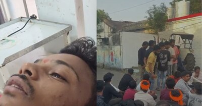 राघौगढ़ में पुलिसवालों ने युवक की जमकर पिटाई की