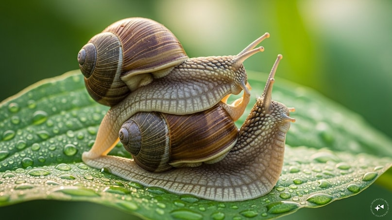 Snails: Many species of snails are simultaneous hermaphrodites, meaning they possess both male and female reproductive organs at the same time. Although it doesn't Snails: Many species of snails are simultaneous hermaphrodites, meaning they possess both male and female reproductive organs at the same time. Although it doesn't