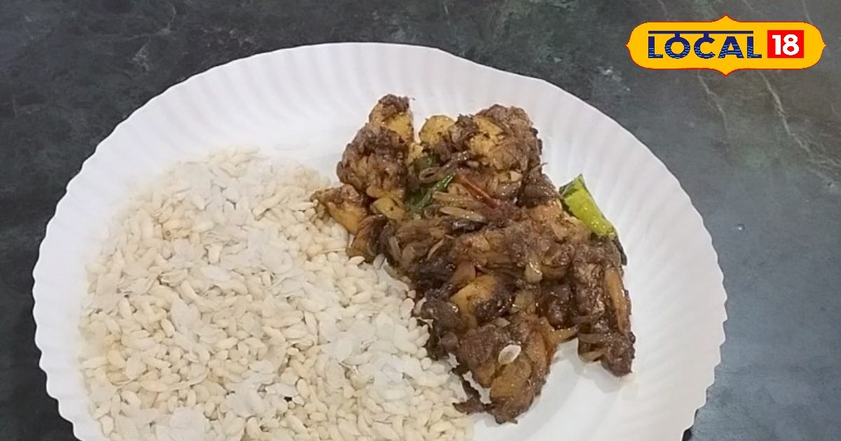 मसालों में लिपटा चिकन, सिंकता तवे पर, चूड़ा-मूढ़ी के साथ होता सर्व, चंपारण आएं तो लें मजा