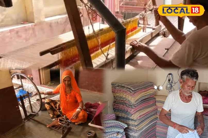 1500 धागों की मेहनत से बिना मशीन, 100% कपास से हाथों से बनता जालोर का खास खेस...