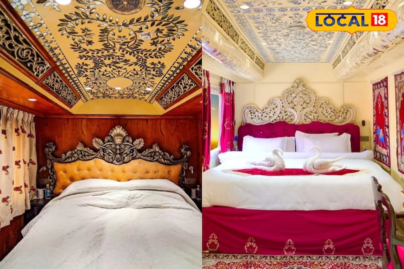 शीश महल की तरह चमकती हैं पैलेस ऑन व्हील्स 